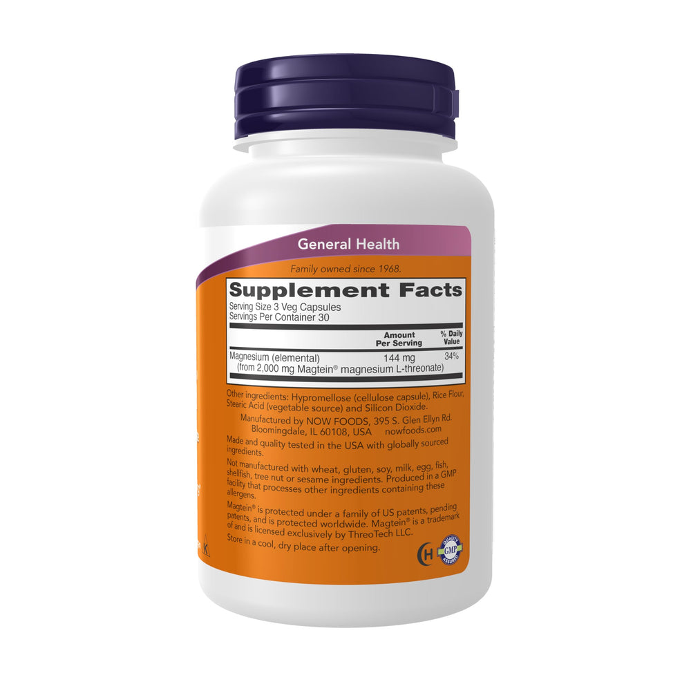 Magtein capsules close-up highlighting magnesium L-threonate.