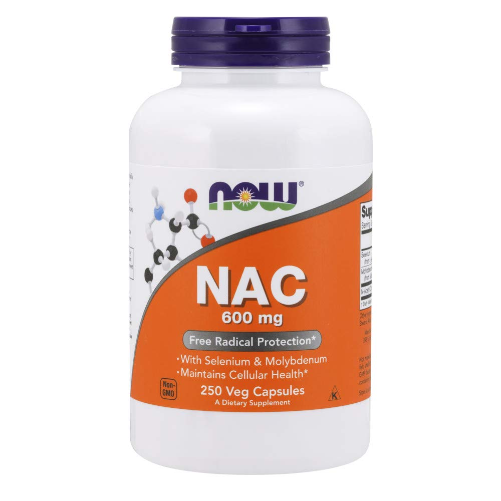 NOW Foods NAC capsules ready for easy daily dosing.