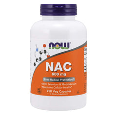 NOW Foods NAC capsules ready for easy daily dosing.