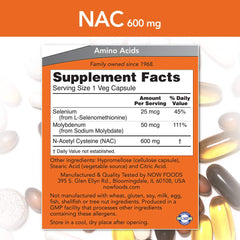 NOW Foods NAC pour bottle image suggests simple daily intake.
