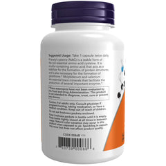NOW Foods NAC VCaps two-bottles shot signals ongoing supply.