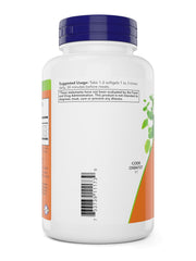 NOW Foods Peppermint Gels softgels closeup highlighting herbal ingredients and enteric coating designed for intestinal release.