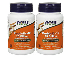 NOW Foods Probiotic-10 bottle for daily digestive support.