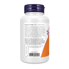 NOW Foods Propolis 1500 mg capsules close-up label highlights natural ingredients.