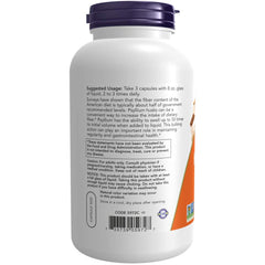 NOW Foods Psyllium Husk capsules closeup showing uniform size.