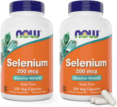 NOW Foods Selenium 200mcg bottle front for daily supplementation