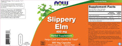 NOW Foods Slippery Elm capsules on table ready for a simple daily routine