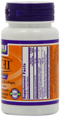 NOW Foods UC II bottle label highlights quality and Aquamin minerals.