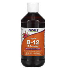NOW Foods Vitamin B-12 Liquid two-pack packaging on shelf.