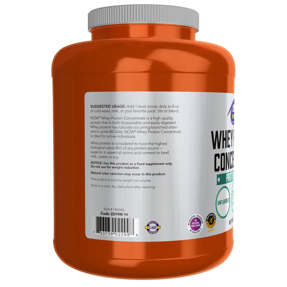 NOW Foods Whey Protein Concentrate mixing-glass blends smoothly in minutes.