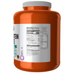 NOW Foods Whey Protein Isolate scoop in glass showing easy mixing