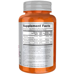 NOW Foods ZMA label closeup highlights zinc, magnesium, and vitamin B6 benefits