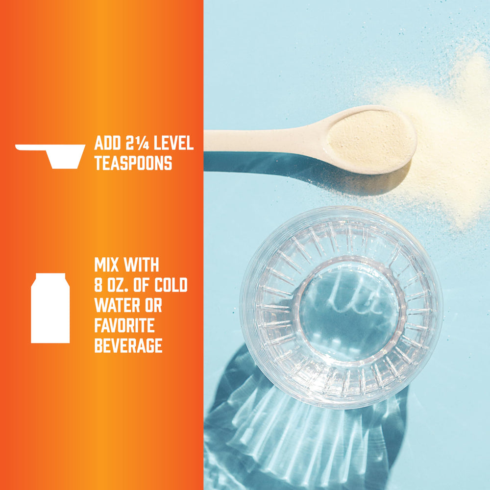 NOW Foods Amino-9 Essentials powder being poured into water—easy mixing for post-workout hydration.