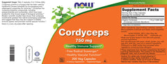 NOW Foods Cordyceps pack-2 spine view for compact storage.