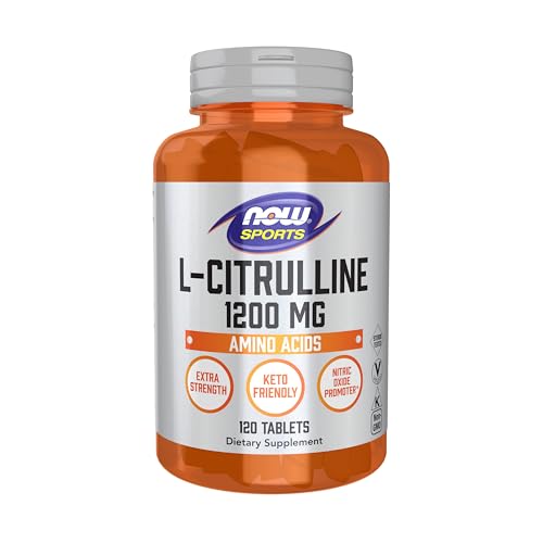NOW Foods L-Citrulline extra-strength 1200mg tablet front view for nitric oxide support