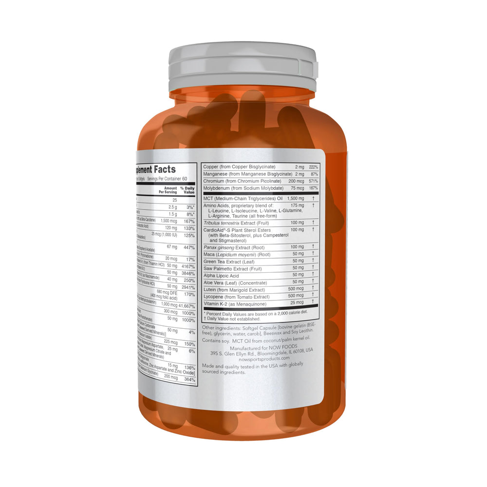 NOW Foods MCT oil base softgels ideal for quick training energy.
