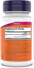 NOW Foods Methyl Folate bottle back label detailing vegan non GMO quality and bioavailability.