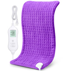 NOWWISH heating pad showing large 24x12 inch coverage for back and shoulders.