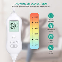 NOWWISH heating pad offers dry and moist heat options for versatile use.