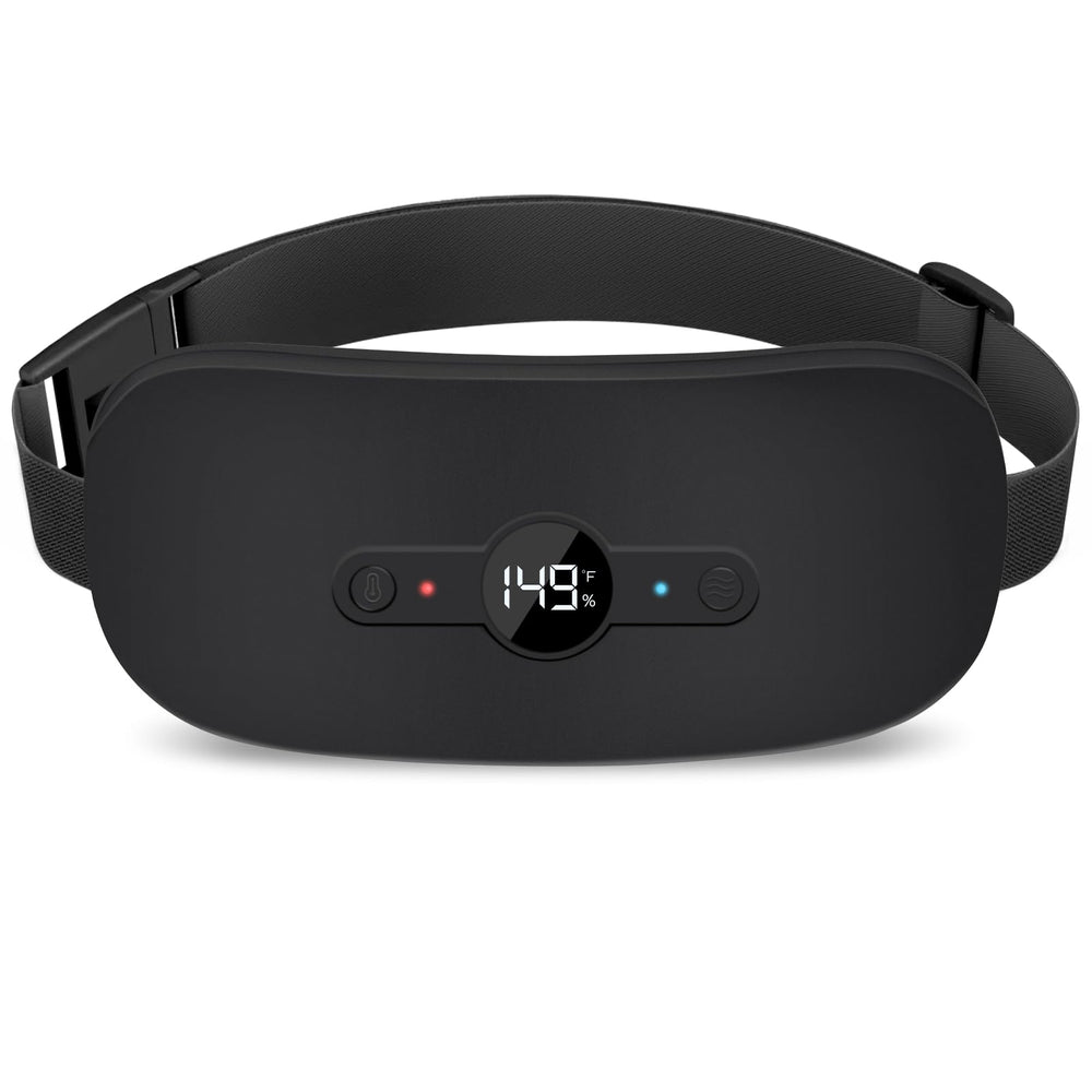 NOWWISH heating pad LED display shows battery, temperature, and mode for easy control.