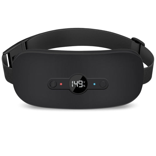 NOWWISH heating pad LED display shows battery, temperature, and mode for easy control.