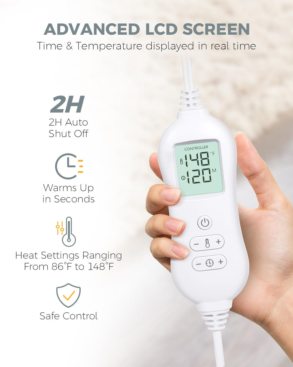 NOWWISH heating pad provides comforting warmth for menstrual cramps.