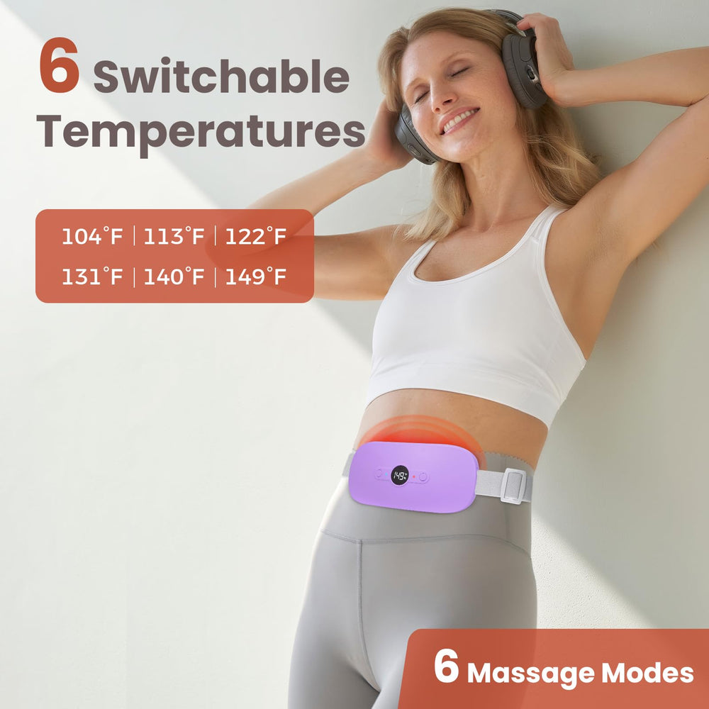 NOWWISH belt offers 6 heat levels and 6 massage modes for personalized relief.