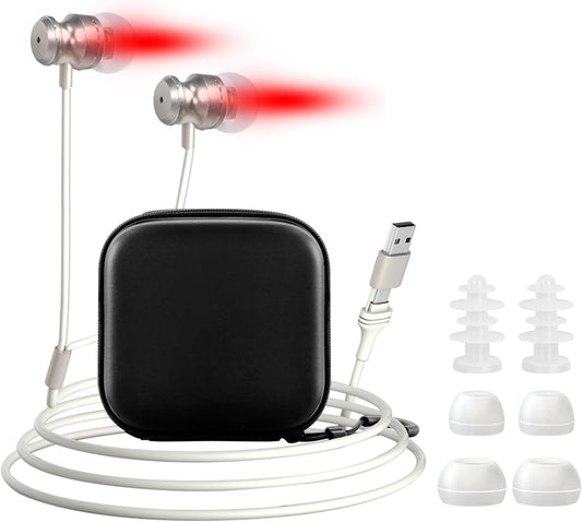 Npccto 2-in-1 red light therapy for nose and ears with a silicone canal cover, soothing daily comfort.