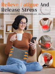 Nsoela pad used cordless during work to soothe the lower back