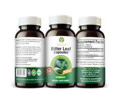 NUABIX Bitter Leaf Capsules bottle promotes daily wellness with a convenient capsule form
