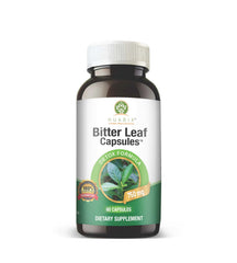 NUABIX Bitter Leaf Capsules dispensed showing two capsules, ideal for easy dosage routines