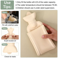 Nuanchu leakproof rubber shell keeps hot water safely contained.