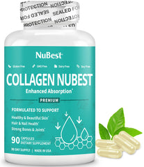 NuBest Collagen Super Collagen Peptides bottle for skin hydration