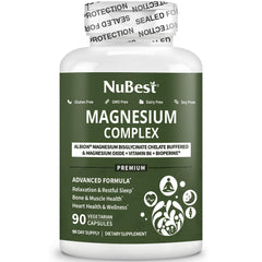 NuBest bottle with a glass of water for convenient daily routine.