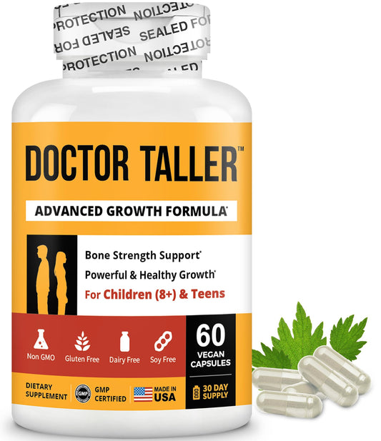 NuBest Doctor Taller bottle pouring to show convenient bone support for kids