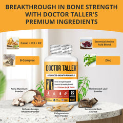 Close-up of NuBest Doctor Taller capsules, vegan calcium and vitamins for growing bones
