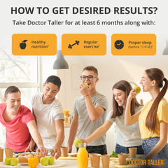 NuBest Doctor Taller ingredients chart showing amino acids and herbs