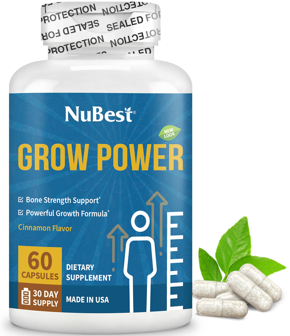 NuBest Grow Power bottle-front promotes bone health for active kids
