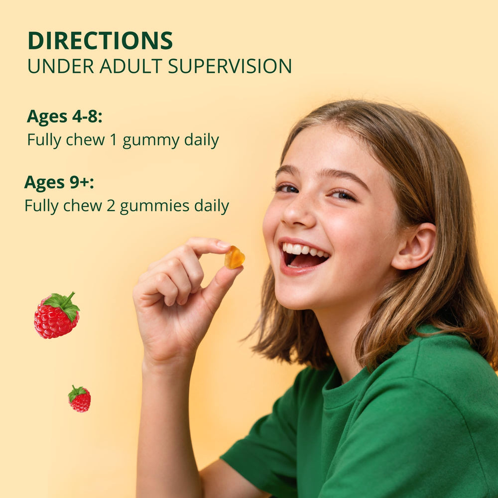 NuBest Immune Gummies label highlights essential vitamins and minerals.