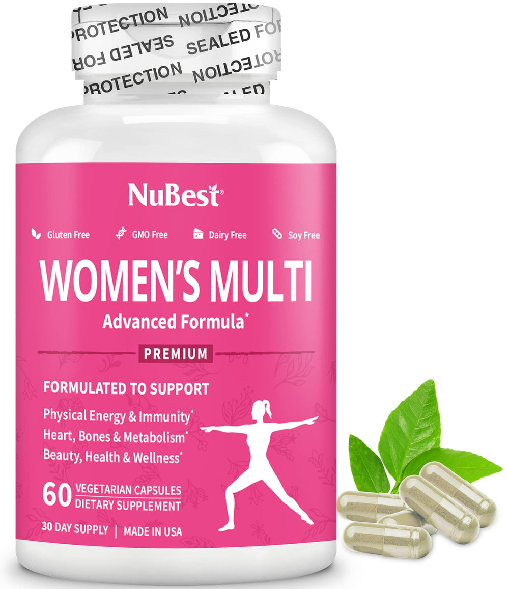 NuBest Women’s Multivitamin bottle shows comprehensive daily nutrient blend for wellness