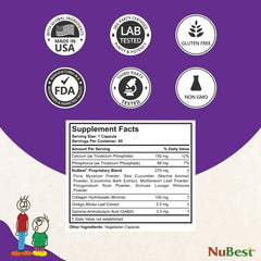 NuBest Tall on bedside table signaling restful sleep support.