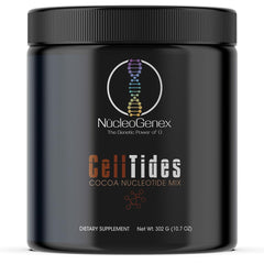 Nucleogenex CellTides cocoa flavor powder for daily digestive support and cellular balance