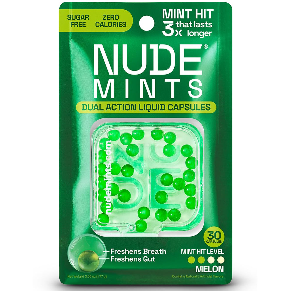 NUDE Mints double-action capsules deliver instant peppermint blast and lasting freshness