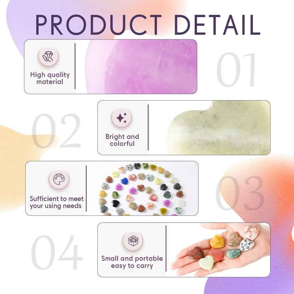 Compact Nuenen rose quartz hearts for on-the-go stress relief