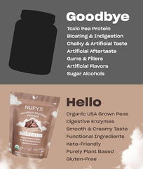 Kitchen scene with a smoothie made with NUFYX Heavenly Protein Dreamy Chocolate