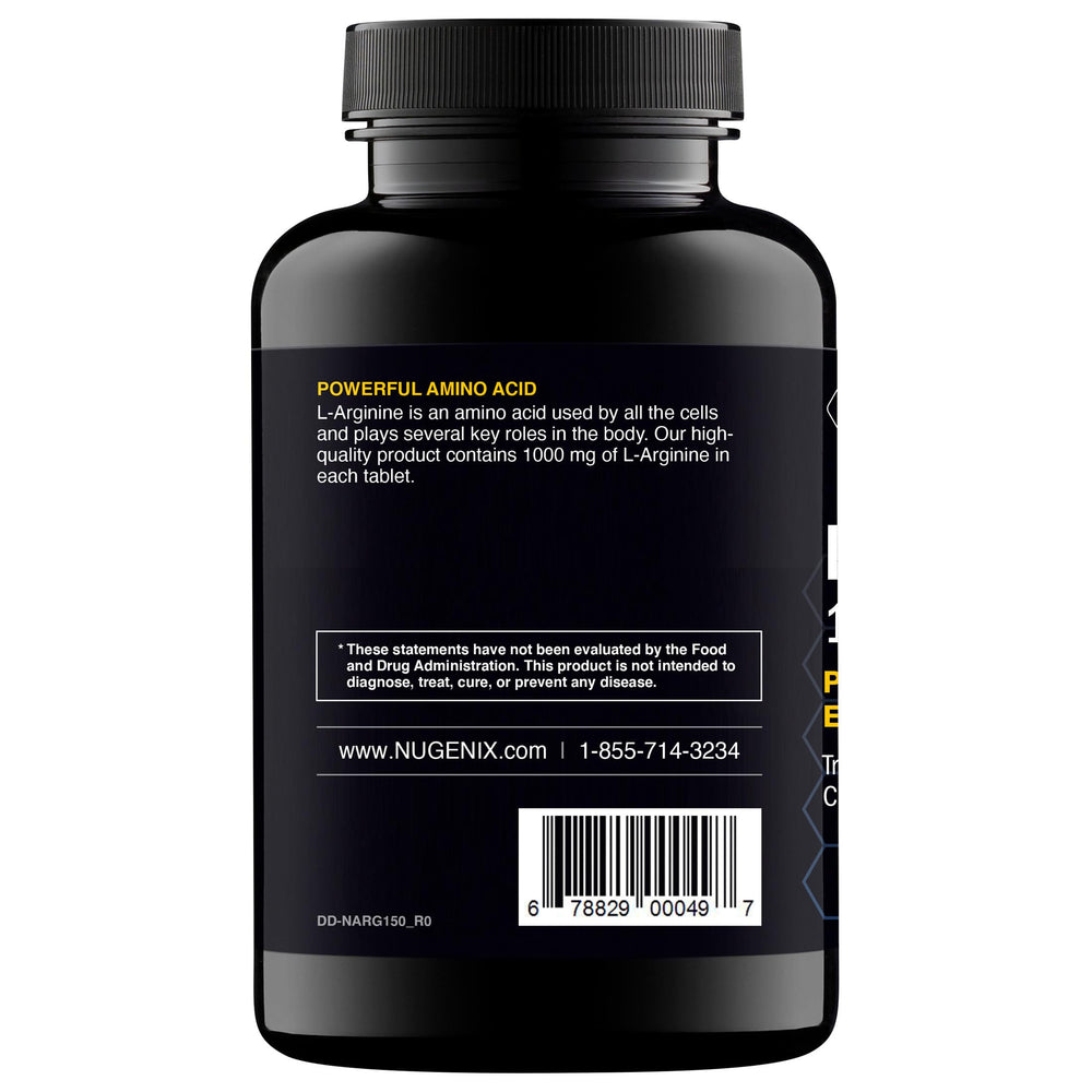 Nugenix Essentials L-Arginine in hand demonstrates convenient daily dosing.