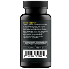Nugenix Essentials L-Citrulline label-detail with fermented ingredients and purity
