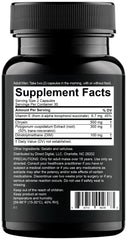Nugenix Estro-Regulator bottle back shows dosage and key DIM blend