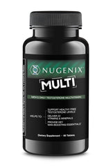 Nugenix multivitamin bottle shown for daily vitality support.