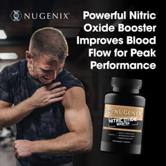 Nugenix Nitric Oxide Booster imagery of L-Arginine and L-Citrulline for NO support